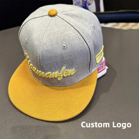Topi Snapback 6 Panel Berstruktur Pinggiran Datar Logo Kustom OEM, Topi Hip Hop Dapat Disesuaikan untuk Pria Remaja, Fashion Jalanan