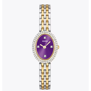 Elegante Reloj de Pulsera de Cuarzo con Incrustaciones de Diamantes Ovalados para Mujer, con Resistencia al Agua de 5 ATM y Correa de Acero Inoxidable 304L - Product Image 6