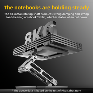 Approvisionnement d'usine ergonomique en alliage d'aluminium réglage multi-angle pliable support de jeu de bureau tablettes ordinateur portable sur bureau support PC - Product Image 6