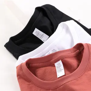 PRINTFUN High Quality 160gsm Tshirts Embroidery Custom Label O-Neck T-Shirt Short Sleeve Premium Cotton Blank Casual Tshirt