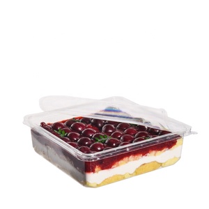 Nhà máy 8.3 "vuông món tráng miệng Ice Cream Baking bánh bánh Takeaway nhựa dùng một lần <span class=keywords><strong>container</strong></span> thực phẩm với niêm phong Bìa phim - Product Image 5