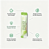 Boisson enzymatique aux fibres de fruits et légumes, marque privée OEM, avec probiotiques pour la santé digestive et le bien-être quotidien, 30 ml x 10 sachets