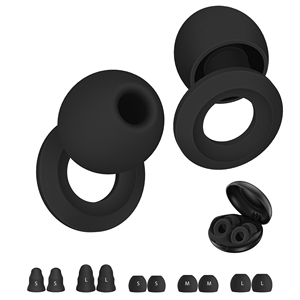 Embouts d'oreille en mousse à mémoire de forme avec logo personnalisé, 5 tailles, filtre acoustique, réduction du bruit, protection auditive, bouchons d'oreille en silicone pour le sommeil - Product Image 2