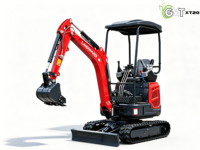 Mini-excavatrice sur chenilles d'occasion LANDWARD XT20 2 tonnes, norme EPA EURO 5, avec flèche pivotante pour moteur, pompe, travaux agricoles, aménagement paysager et construction