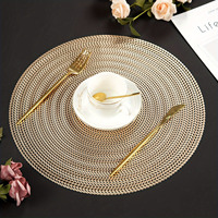 Napperon de table rond moderne en PVC, imperméable, antidérapant, écologique, isolant thermique, pour la cuisine et la décoration intérieure