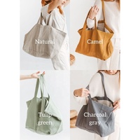 Sac fourre-tout personnalisé avec logo, grande capacité, doublure en lin, écologique, durable, pour la plage, les voyages, le shopping, les cadeaux de mariage, l'extérieur quotidien