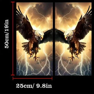 Personalizado 2 piezas Anime estilo águila y relámpago B-Pilar Pegatina autoadhesiva coche calcomanía conjunto - Product Image 5