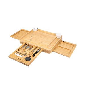 Juego de cuchillo y tabla para queso del fabricante original, tabla de bambú para quesos, tabla para quesos con cuchillo y tazón de cerámica. Aprobado. - Product Image 3