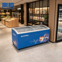 Congélateur à crème glacée haute performance SD-416 SD-460 SD-576 AUCMA avec porte vitrée incurvée, vitrine de refroidissement profond -30°C
