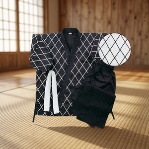 Kimono de Karate Negro para Hombre con Patrón de Diamantes Blancos, 100% Algodón, Corte Holgado, Transpirable, Ropa de Artes Marciales, Talla Adulto - Product Image 4