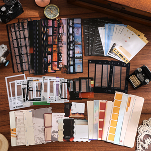 100 cái/túi Retro phim chủ đề sổ lưu niệm Kit phim Dải khung ảnh trang trí giấy dán Washi Băng <span class=keywords><strong>Memo</strong></span> Pads - Product Image 1