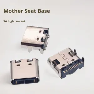 Connettore Orizzontale Femmina Tipo C a 16 Pin per Montaggio Superficiale 6.5/7.35/8.35mm Alta Corrente 5A con Dati e Ricarica - Product Image 2