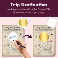 Passeport de voyage surprise à gratter, cadeau romantique personnalisable pour la Saint-Valentin et l'anniversaire des couples