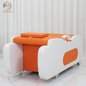 Lit de massage moderne Hicomed à courbe en S réglable pour spa, salon, salon - Trou pour le visage, 2 boîtes de rangement, cuir PU, éponge haute densité - Product Image 3