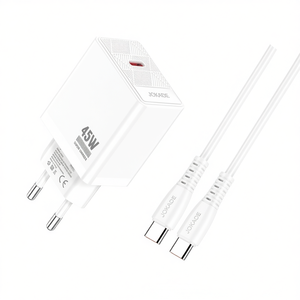 Chargeur rapide JOKADE 45W avec câble USB Type C blanc de 1 m - Product Image 3