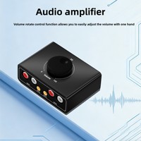 Penguat Audio Logam Pengalih AV 35mm Lotus RCA Headset Penguat Volume Audio Komputer Telepon