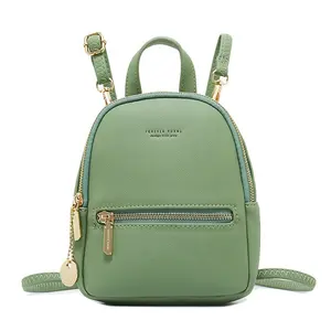 Bolso cruzado impermeable para niñas, Mochila de cuero para bebé, a la moda, de color verde