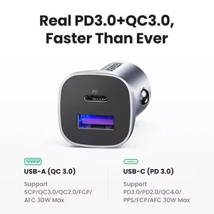Cargador de Coche <span class=keywords><strong>UGREEN</strong></span> de 30W, Tipo C, Carga Rápida, Quick 4.0 3.0, Mini Cargador PD para Teléfono Móvil, para iPhone 16 15 Xiaomi - Product Image 6