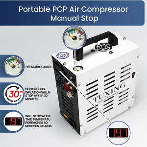 Máy nén khí <span class=keywords><strong>PCP</strong></span> không dầu TUXING, bán buôn nhà máy, 4500psi 300bar 220/110V 12V, dùng cho lặn biển, săn bắn ngoài trời, chơi paintball - Product Image 3