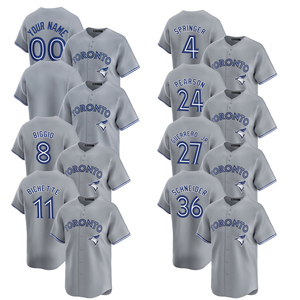 Jersey Baseball Custom Toronto Road 2025 Pria Wanita, Bordir Jahit, Seragam Remaja, Pakaian Olahraga - Product Image 1