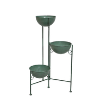 Support de Pot de Fleur Pliant en Métal Rotatif à 3 Niveaux, Présentoir d'Angle en Métal Multi pour Décoration d'Intérieur