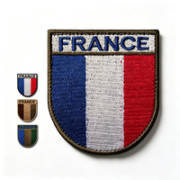 Écusson brodé personnalisé drapeau national France Italie Allemagne Royaume-Uni, logo de pays, à crocheter, thermocollant, à coudre, badge en tissu