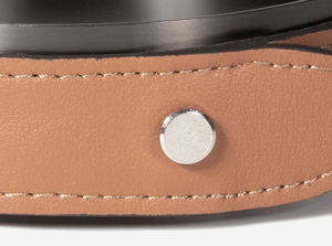 Cenicero moderno hecho a mano de cuero de <span class=keywords><strong>vaca</strong></span> de acero inoxidable personalizado verde oscuro con logotipo personalizado - Product Image 3