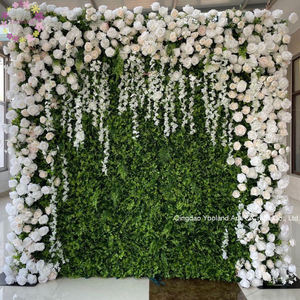L 8ftx8ft Roll up Floral Mur Offre Spéciale Plante Artificielle Mur Haute Qualité Fleur Verte Toile de Fond pour Événements Décoration de Mariage - Product Image 5