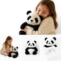 Animaux en peluche personnalisables, super doux, en coton PP, panda en peluche, jouet en peluche, poupée, logos brodés, animaux en peluche personnalisés