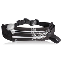 Sac de taille imperméable en néoprène pour la course à pied, ceinture de sport pour marathon avec porte-téléphone et porte-bouteille