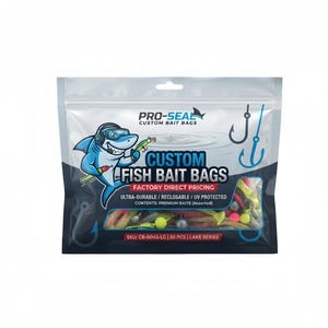 Bolsa de Embalaje para Accesorios de Pesca de Plástico Premium, Bolsa Transparente con Ventana, Diseño Personalizado, Suministros de Equipo de Pesca - Product Image 1