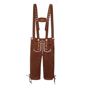 Lederhosen traditionnels allemands à bretelles - Short en daim brodé pour l'Oktoberfest avec options <span class=keywords><strong>de</strong></span> chapeaux personnalisables - Product Image 2