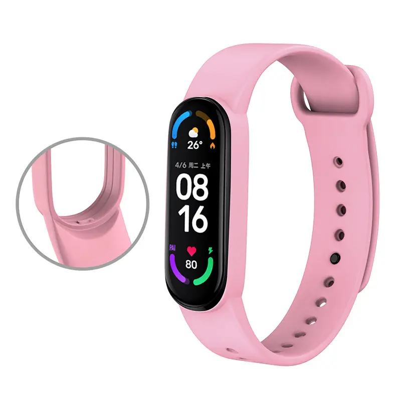 Breathable Extra Strap For Xiaomi Mi Band 6 Smart Watch Wrist M3 M4 Plus Bracelet For Xiaomi MiBand 6 Silicon Soft Strap Replace