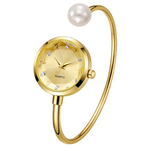 Ensemble cadeau de bijoux LYN-435, <span class=keywords><strong>montre</strong></span> en quartz dorée, bague en métal, bracelet en perles, cadeau pour la Saint-<span class=keywords><strong>Valentin</strong></span>, <span class=keywords><strong>montre</strong></span> pour femme - Product Image 2