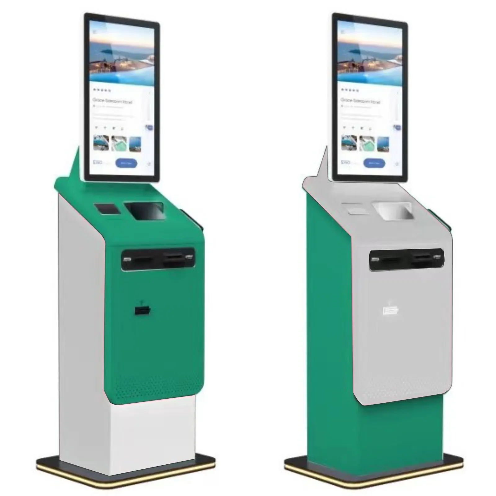 27 Inch Touch Screen Kiosk Cash Register Coin Receiver Self Service Kiosk NFC Card Reader Payment Kiosk