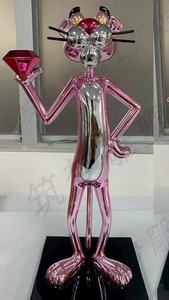 Tùy Chỉnh Sáng Tạo Màu Hồng Panther FRP Điêu Khắc Phim Hoạt Hình Nghệ Thuật Ngoài Trời Trung Tâm Mua Sắm Trang Trí Nội Thất Phong Cách Nhựa Với Tình Yêu - Product Image 2