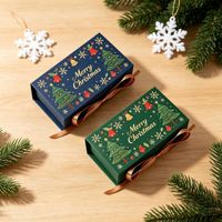 Boîte Cadeau de Noël Recyclable avec Fermeture Magnétique, Logo Personnalisé, en Carton – Idéale pour Souvenirs de Fêtes et Bonbons Transfrontaliers
