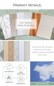 <span class=keywords><strong>Film</strong></span> PVC gaufré de bonne qualité, opaque, isolant thermique, résistant à l'humidité et au feu, pour dalles de plafond en PVC et plâtre - Product Image 5