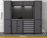 Banc de travail robuste autoportant en acier RW avec tiroirs, personnalisable, pour garage et atelier