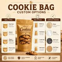 Sachet personnalisé thermoscellable pour biscuits, pochette verticale refermable en aluminium de qualité alimentaire