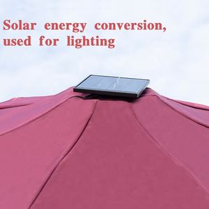 Al aire libre Bluetooth Audio Roma Paraguas Impermeable Cantilever Jardín Playa Patio Sol Lona Sombrilla Paraguas de aluminio <span class=keywords><strong>Re</strong></span> - Product Image 4