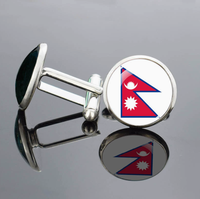 Boutons de manchette décoratifs en métal avec drapeau de la Syrie imprimé sur verre bombé, bijou fantaisie, cadeau