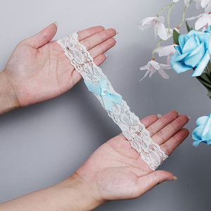 <span class=keywords><strong>Jarretière</strong></span> de mariée Miallo européenne et américaine, avec nœud bleu en dentelle, élastique blanche pour <span class=keywords><strong>mariage</strong></span> - Product Image 4