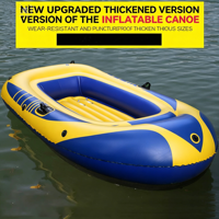 Kayak gonflable robuste 1-2 personnes - Plancher pneumatique antidérapant, bateau à rames résistant à l'usure pour la pêche et la dérive