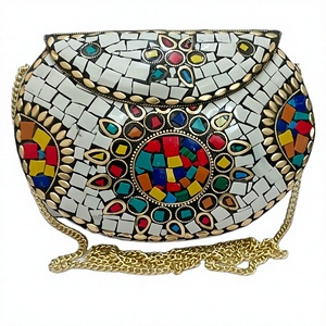 Firoja mosaico trabajo mujeres monederos embrague diseñadores sobre bolsas de hombro de moda vintage indio RH-WA021 - Product Image 1
