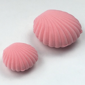 Caja de conchas de terciopelo rosa, joyería, anillos, pendientes, colgante, collar - Product Image 4