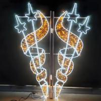LED Weihnachtsmotiv Mastmontierte Beleuchtung für Außenbereich IP65-Zertifiziert 2D Sternform Dekoration für Straßen, Plätze, Parks und Feiertagsdekoration