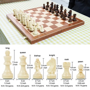Commercio all'ingrosso 7.5cm <span class=keywords><strong>3</strong></span> pollici pesante triplo peso <span class=keywords><strong>scacchi</strong></span> in legno king piece tournament set di <span class=keywords><strong>scacchi</strong></span> Staunton in legno - Product Image 5