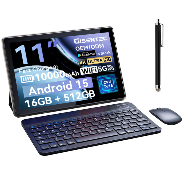 Hot Selling Dual Sim Android 14 Office Business Tablet 11 Inch Large Screen 16GB RAM 512GB ROM MTK Processor Smart Tablet PC