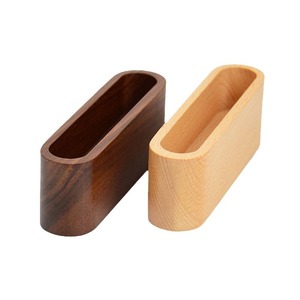 Porte-cartes de visite en bois massif, organisateur de cartes de visite, clip portable de bureau, boîte à mémos, porte-cartes de visite en bois, affaires - Product Image 5